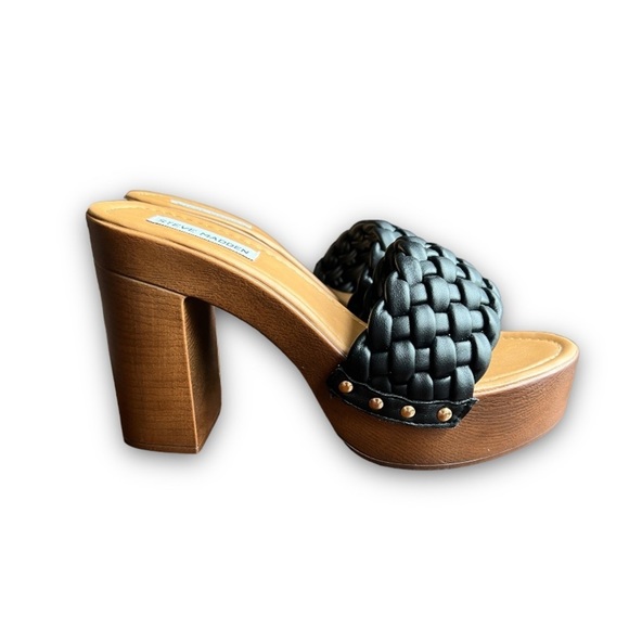 Steve Madden Amazed Chunky Heel Braided Strap Sz 8.5 - Picture 5 of 8